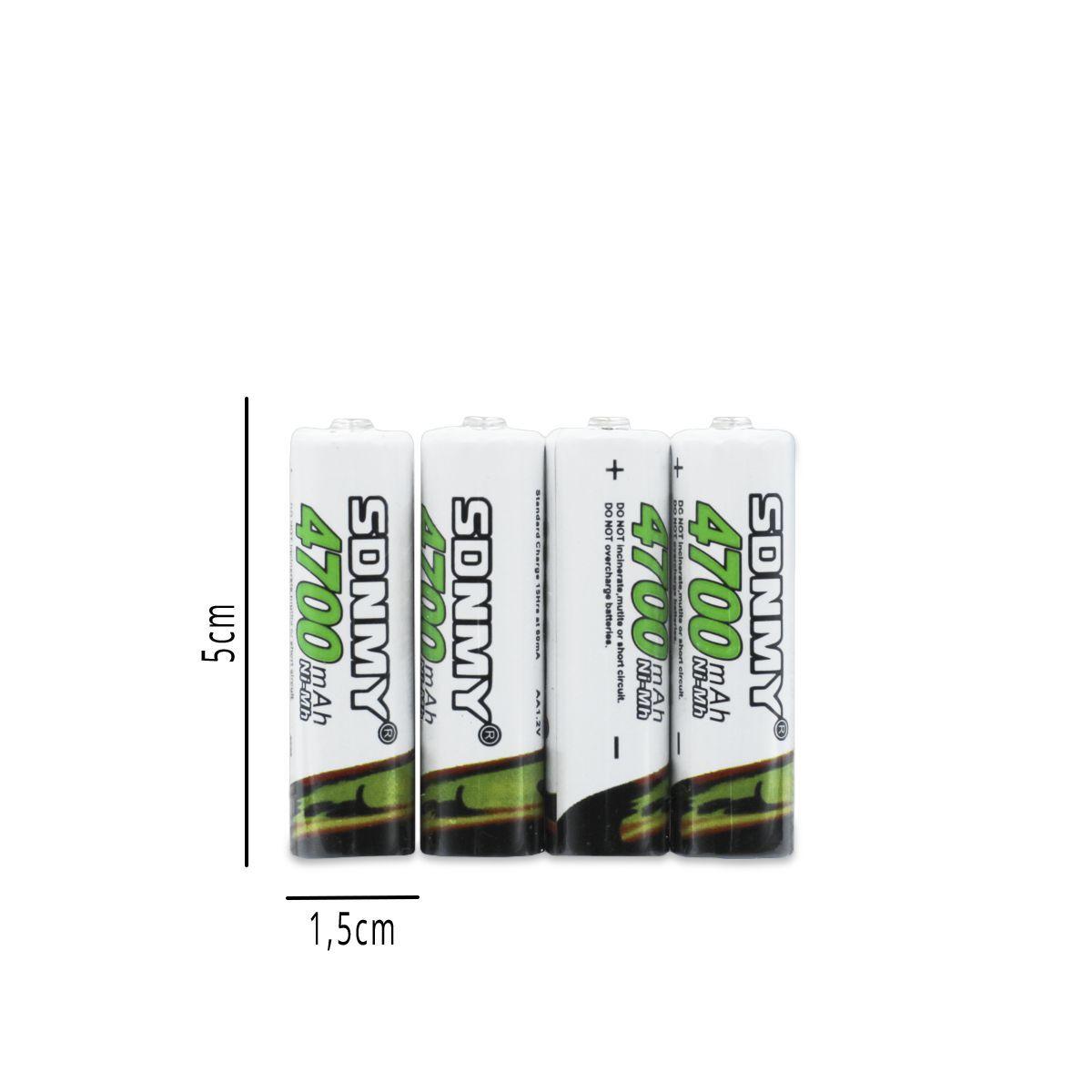 Pilhas Aaa Recarregável 2700mah Palito 1 Cart C/ 4 Unids
