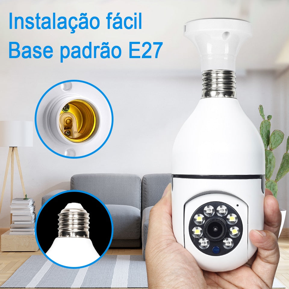 Câmera IP lâmpada - Fácil instalação