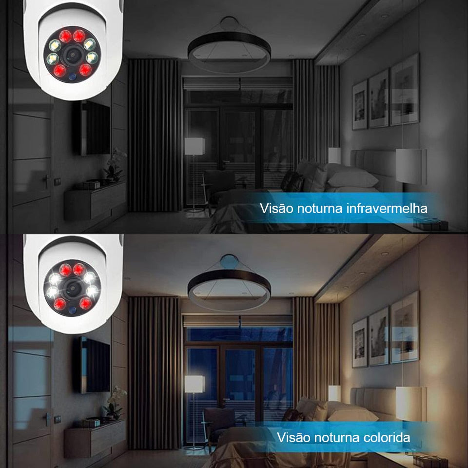 Câmera IP lâmpada - Fácil instalação