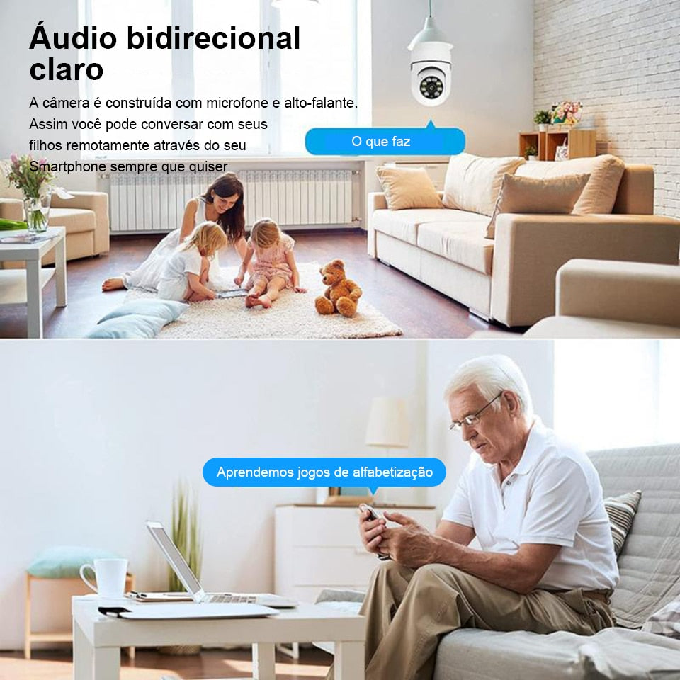 Câmera IP lâmpada - Fácil instalação