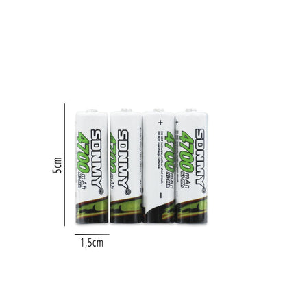 Pilhas Aaa Recarregável 2700mah Palito 1 Cart C/ 4 Unids